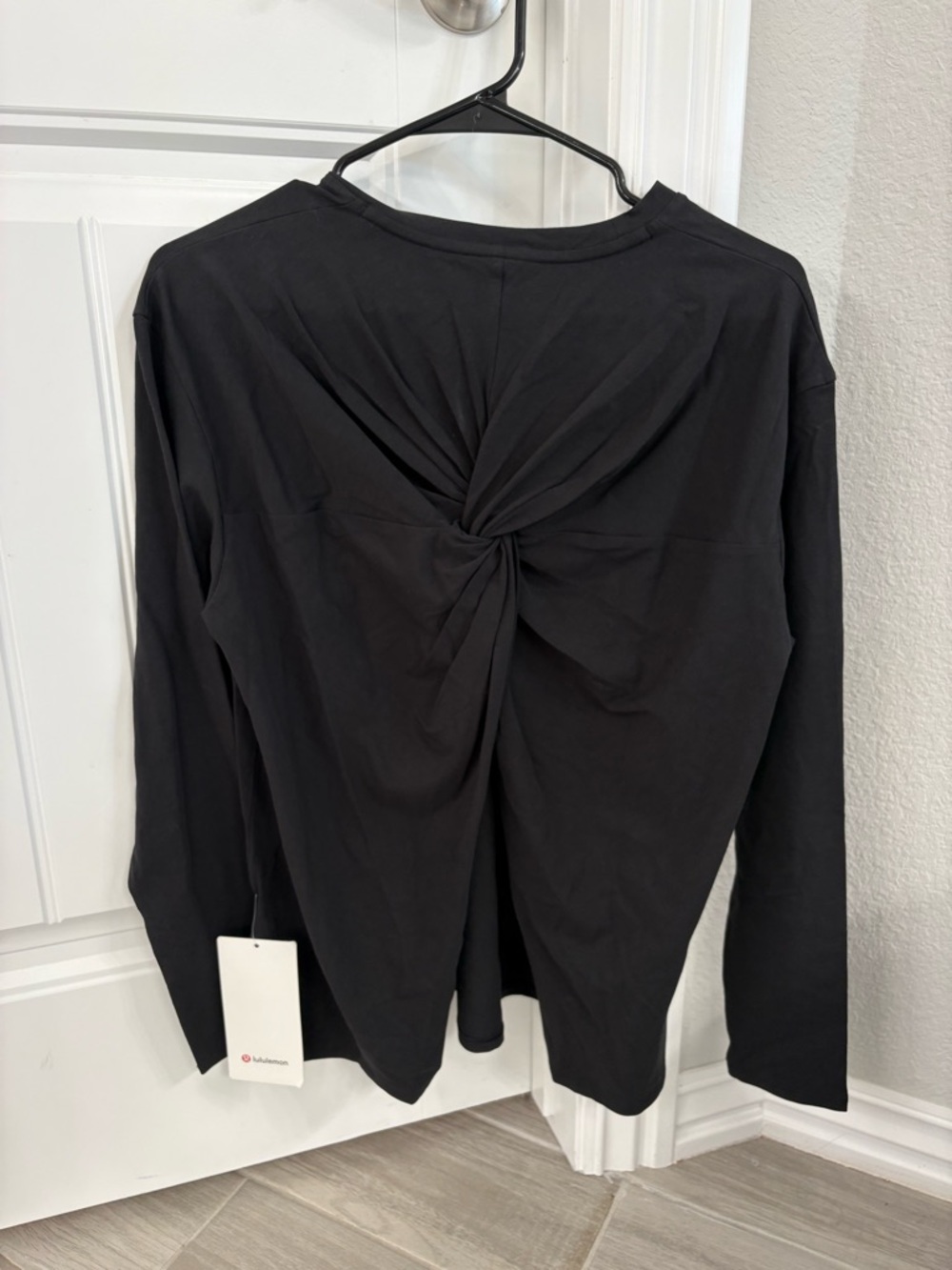 lululemon athletica Black Long Sleeve Twist-Back Top